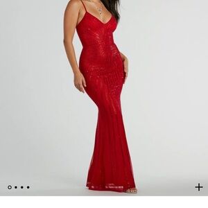 Windsor Red Sleeveless Maxi Dress